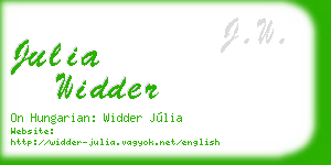 julia widder business card